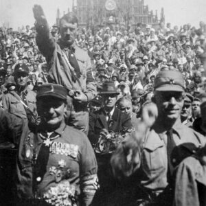 Hitler at Nazi party rally