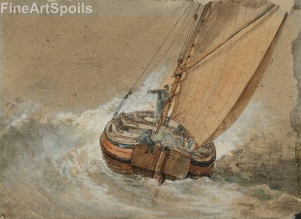 A Fishing Boat in a Rough Sea