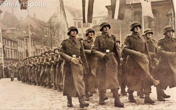 Latvian Legion SS Marching