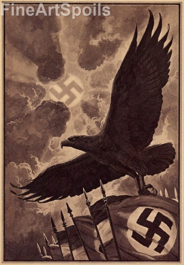 NS Flags with Eagle Poster