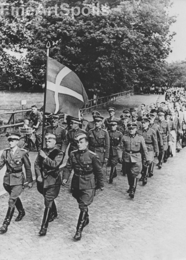 1st Battalion of Frikorps Danmark Marching