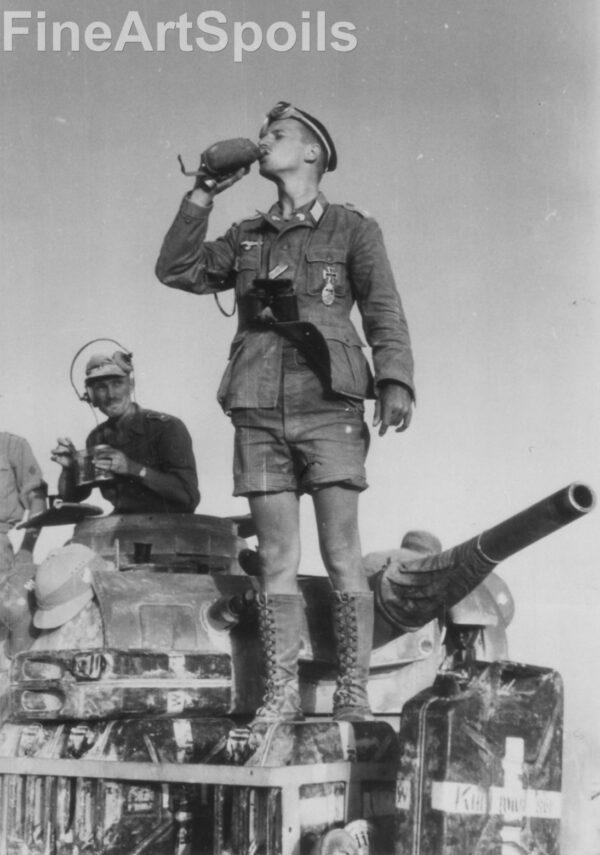 Panzer Afrika Korps Officer Drinking