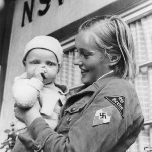 BDM Girl Caring for a Young Infant, 1939