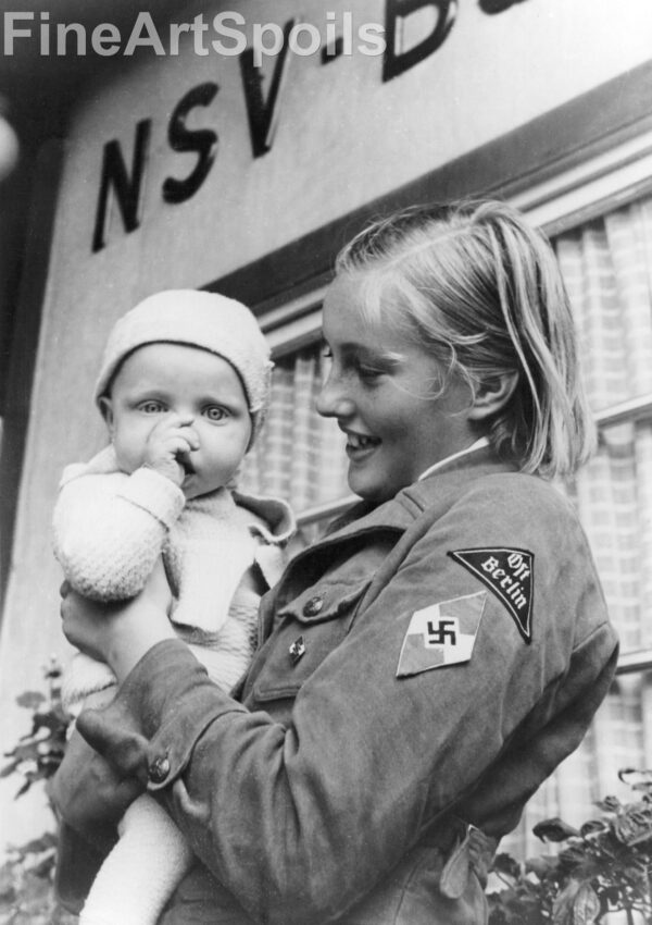 BDM Girl Caring for a Young Infant, 1939