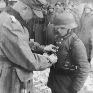 Young Wehrmacht Soldier Receiving a Medal