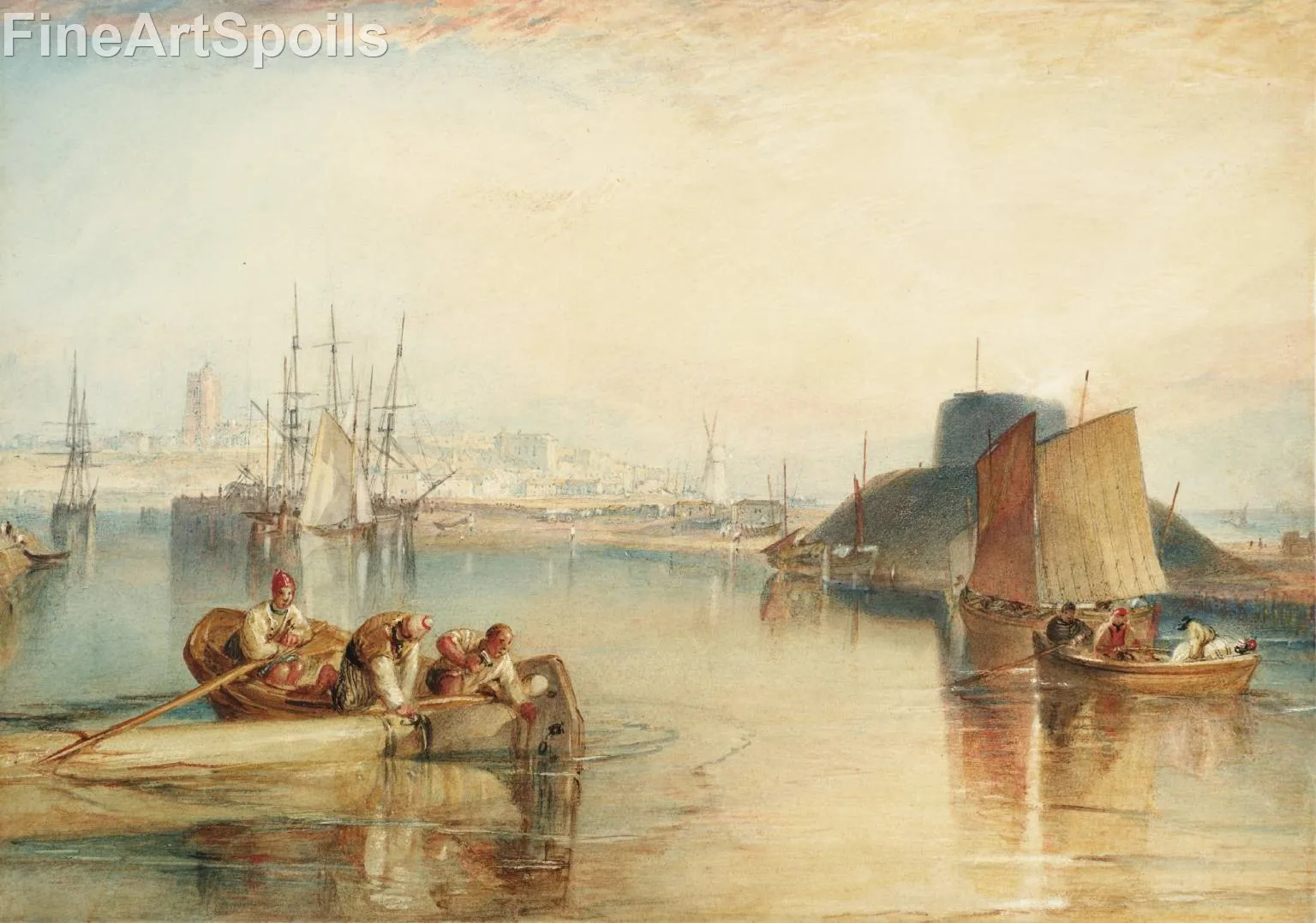 J.M.W. Turner, Aldborough, Suffolk, 1826 captured as a high-quality fine art print reproduction.