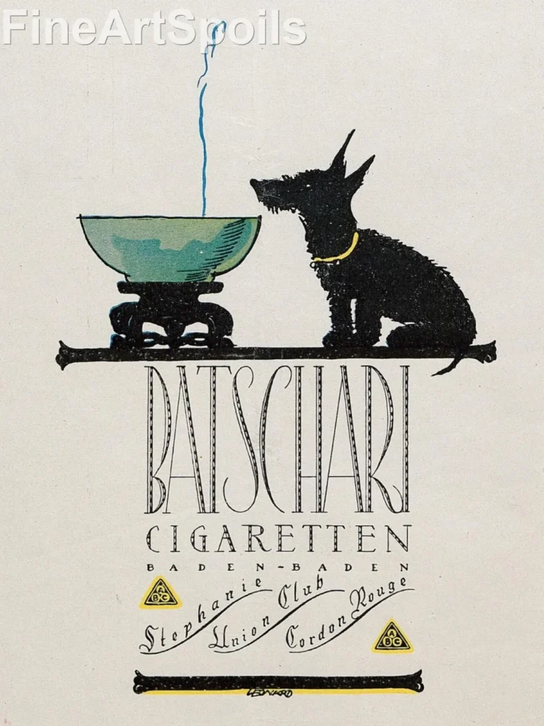 Batschari Cigaretten Advertising Poster by Robert L. Leonard (1924)