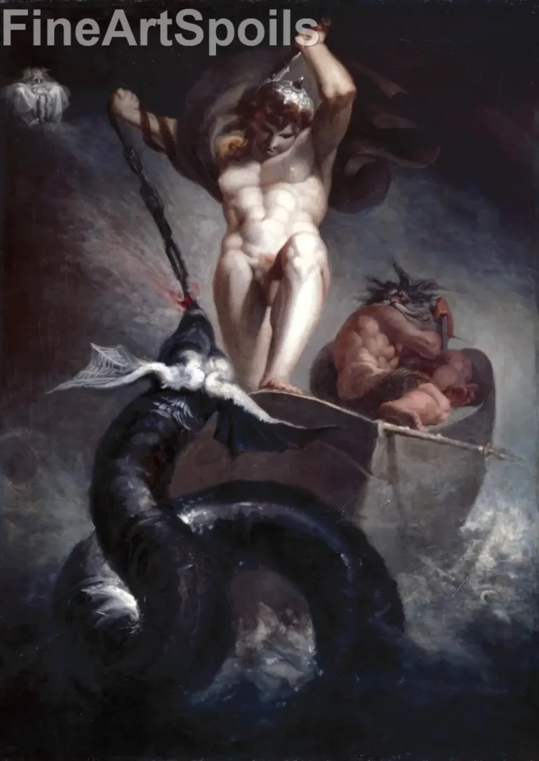 Thor battering the Midgard Serpent