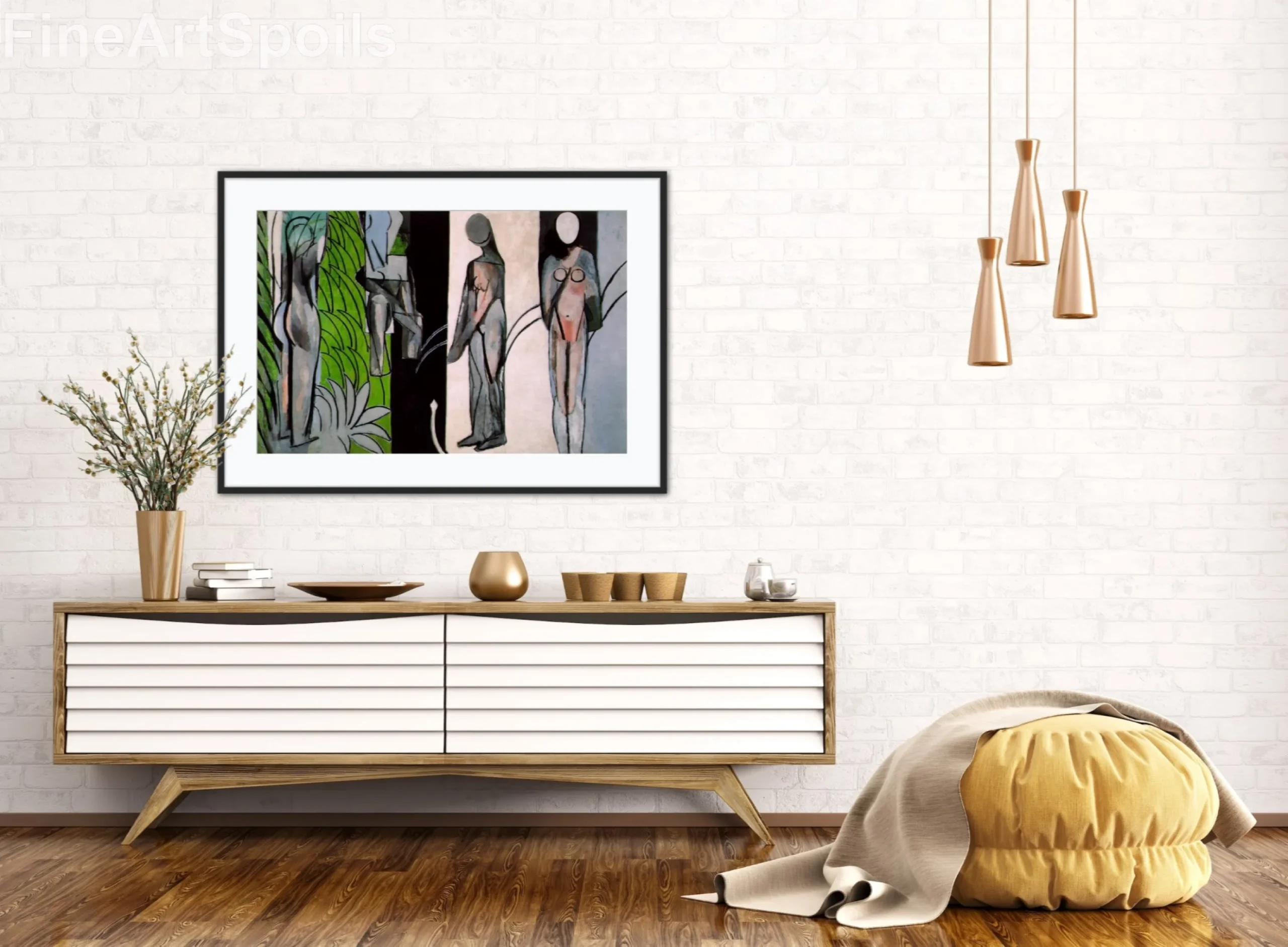 Henri Matisse, Bathers by a River (1909), captured as a high-quality fine art print reproduction.